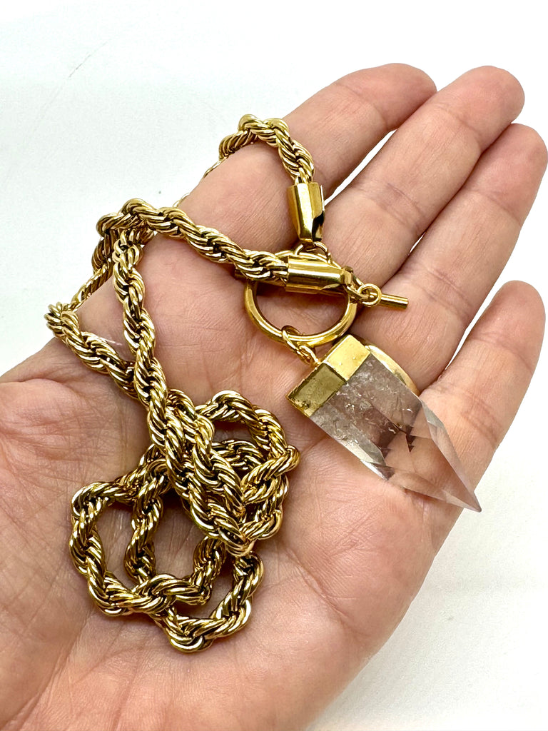 Clear Quartz Point on Chain